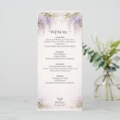 Regency Wisteria Wedding Menu Card メニュー (スタンド正面)