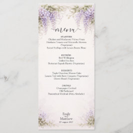 Regency Wisteria Wedding Menu Card メニュー