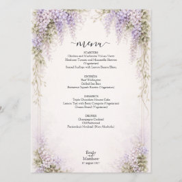 Regency Wisteria Wedding Menu Card メニュー