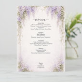 Regency Wisteria Wedding Menu Card メニュー (スタンド正面)