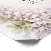 Regency Wisteria Wedding Seating Chart Poster ポスター (コーナー)