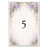 Regency Wisteria Wedding Table Number Card テーブルナンバー (裏面)
