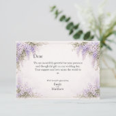 Regency Wisteria Wedding Thank You Card サンキューカード (スタンド正面)