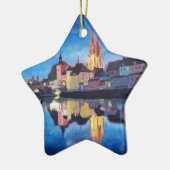 Regensburg, Bavaria at Dawn セラミックオーナメント (左)