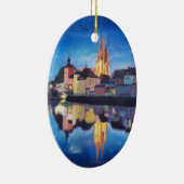 Regensburg, Bavaria at Dawn セラミックオーナメント (右)