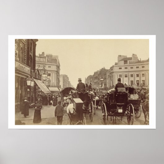 Regent Circus,ロンドン, c.1880 (セピア写真) ポスター (正面)