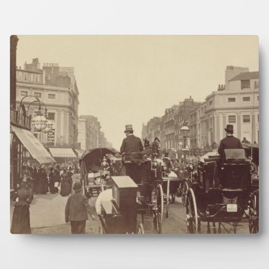  Regents Circus, ロンドン, 1880年頃 (セピア写真) フォトプラーク (正面)