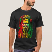 Reggae Cool Gorilla Dreadlocks Rasta Dreads R Tシャツ (正面)