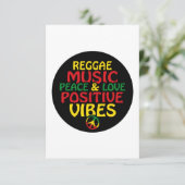 Reggae design with positive quotes and reggae flag カード (スタンド正面)