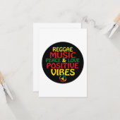 Reggae design with positive quotes and reggae flag カード (正面/裏面インサイチュ)