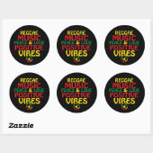 Reggae design with positive quotes and reggae flag ラウンドシール (シート)