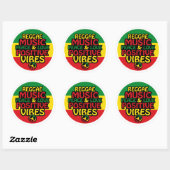 Reggae design with positive quotes and reggae flag ラウンドシール (シート)