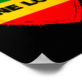 Reggae Heart One Love Rasta Reggae Music Rastafari ポスター (角)