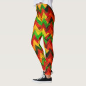 Reggae - Jah Rastafara - Power Yoga Leggings レギンス (左)