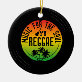 Reggae Music Lover Tropical Christmas セラミックオーナメント