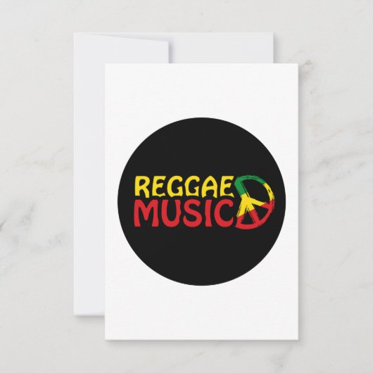 Reggae Music - model2b-circle-black カード (正面)
