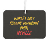 Reggae Music Musician Retro Cassette Tape カーエアーフレッシュナー (裏面)