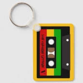 Reggae Music Musician Retro Cassette Tape キーホルダー (正面)