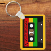 Reggae Music Musician Retro Cassette Tape キーホルダー (正面)