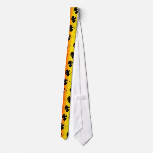 Reggae Music Rastaman Guitar Rasta Neck Tie ネクタイ (裏面)