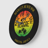 Reggae Music Vinyl Record ラージ壁時計 (傾斜)