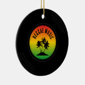Reggae Music Vinyl Record Christmas セラミックオーナメント (右)
