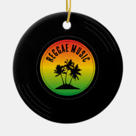 Reggae Music Vinyl Record Christmas セラミックオーナメント