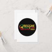 Reggae Music with positive quotes カード (正面/裏面インサイチュ)