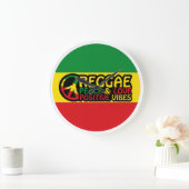 Reggae Music with positive quotes ラージ壁時計 (ホーム)