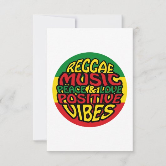 Reggae Music with positive sayings カード (正面)