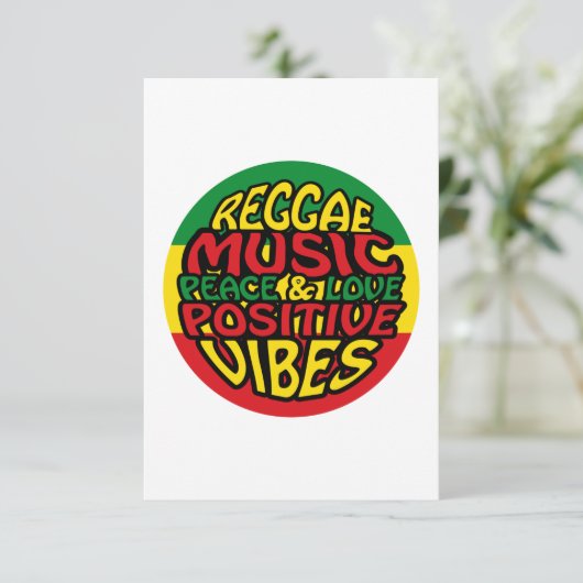 Reggae Music with positive sayings カード (スタンド正面)