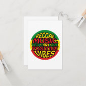 Reggae Music with positive sayings カード (正面/裏面インサイチュ)