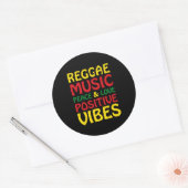 Reggae Music with positive sayings ラウンドシール (封筒)
