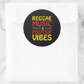 Reggae Music with positive sayings ラウンドシール (バッグ)