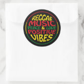 Reggae Music with positive sayings and quotes ラウンドシール (バッグ)