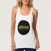 Reggae Music with positive vibes and reggae flag タンクトップ (正面)