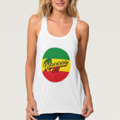Reggae Music with reggae flag colors タンクトップ (正面)