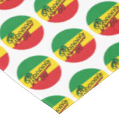 Reggae Music with reggae flag colors テーブルクロス (アングル)