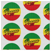 Reggae Music with reggae flag colors ファブリック (クローズアップ)
