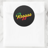 Reggae Music with reggae flag colors ラウンドシール (バッグ)