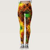 Reggae Polygen Vibrations - Power Yoga Leggings レギンス (正面)