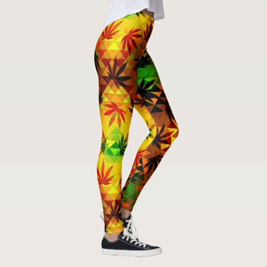 Reggae Polygen Vibrations - Power Yoga Leggings レギンス (右)
