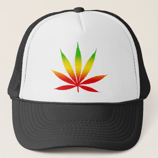 Reggae Rasta Leaf Jamaican Jamaica Hats キャップ (正面)