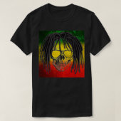 Reggae Rasta Skull Tシャツ (デザイン正面)