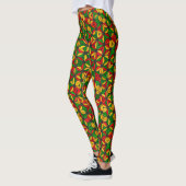 Reggae Rasta Vibrations - Power Yoga Leggings レギンス (左)