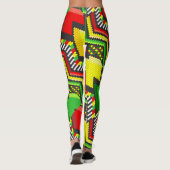 Reggae Rastafara Jah - Power Yoga Leggings レギンス (裏面)