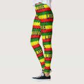 Reggae Rastafara Love - Power Yoga Leggings レギンス (左)