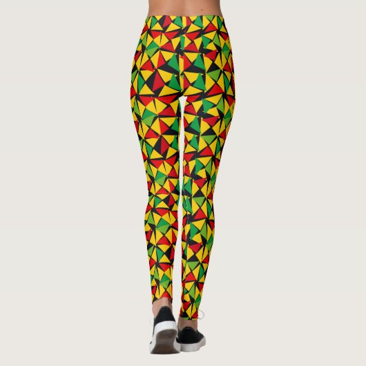 Reggae Rastafara Vibrations - Power Yoga Leggings レギンス (裏面)