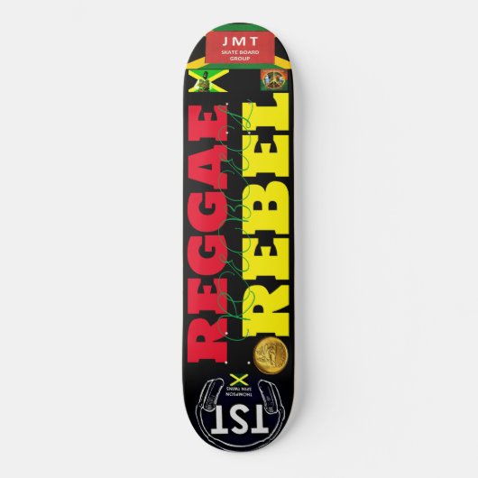 REGGAE REBEL JMT ジャマイカ 8 1/4" スケートボード デッキ (正面)