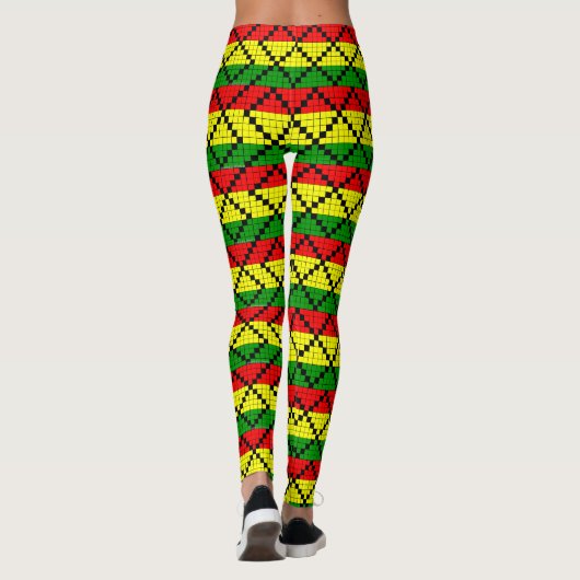 Reggae Roots Rasta Hippie - Yoga Leggings レギンス (裏面)